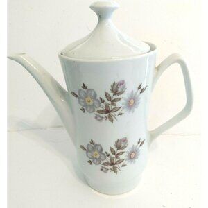 Vintage Bavarian Porcelan Tea Pot H.Waldenberg Hand Painted 8 1/2" Tall